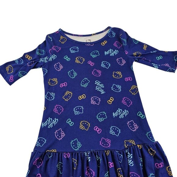 Hello Kitty Blue Signature Kitty Cat Jersey Knit Soft Dress – Small/Medium NWOT - Picture 10 of 16